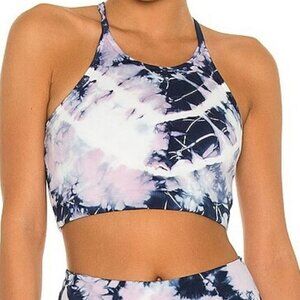 ELECTRIC & ROSE Quinn Chevron Sports Bra-LAVENDER-XS-NWT